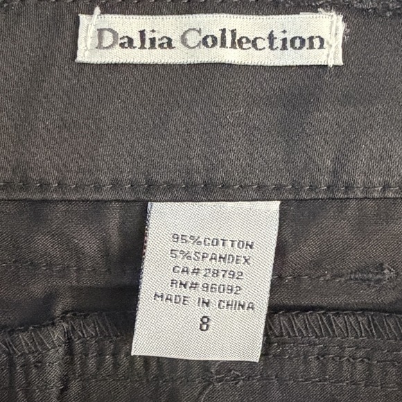Dalia Collection Black Front Zip Pencil Skirt Size 8 Pockets Stretch Mod NWT - Picture 7 of 13